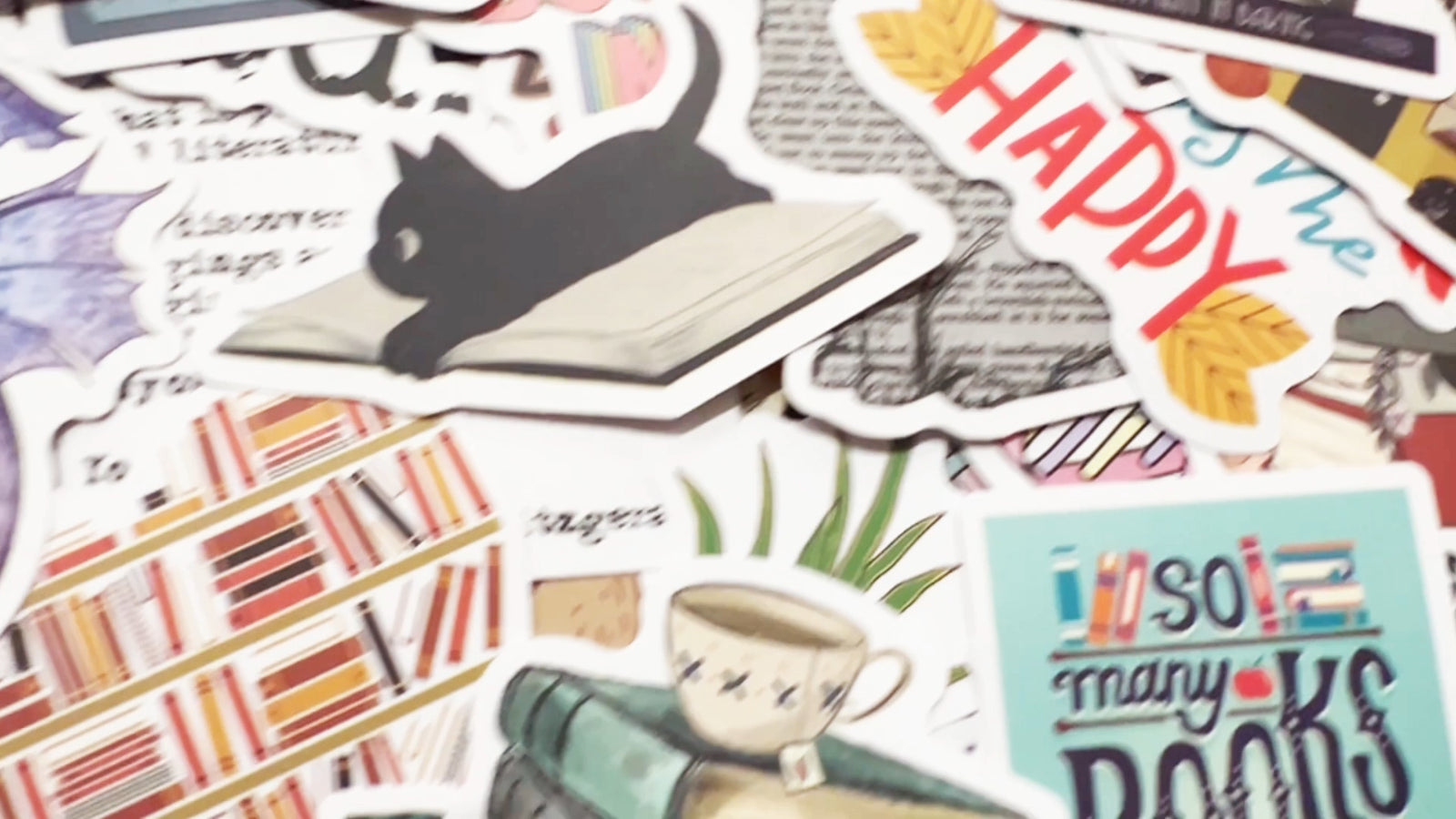 10-100 Book Themed Stickers Kindle Reader Bookish Reading Sticker Lot Pack