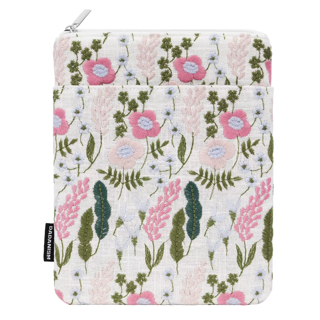 Embroidered Daisy Padded Sleeve for 7" Kindle Paperwhite, Protective Sleeve Case for 6" Kindle/Kindle Oasis/Kobo E-Reader