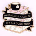 Tea & A Good Book Enamel Pin